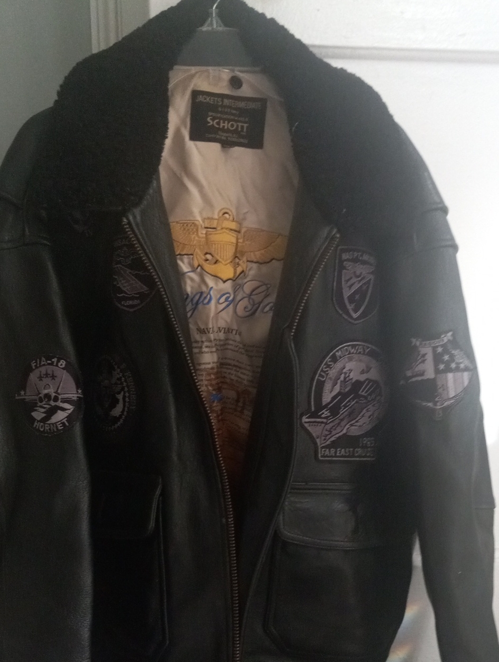 Naval Airman Bomber Jacket Origianal 1960's By Schott SpecificationM-422 B
